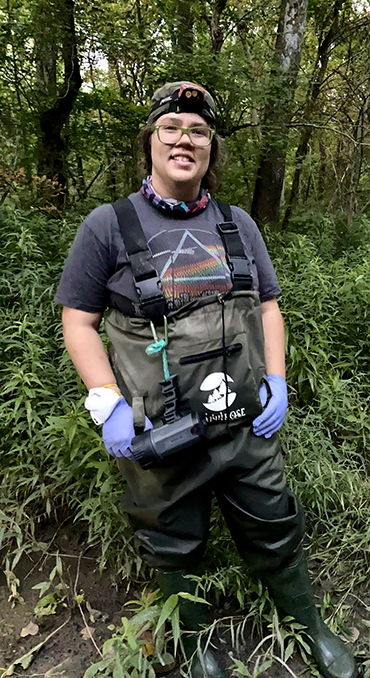 Bat biologist Mattea Lewis